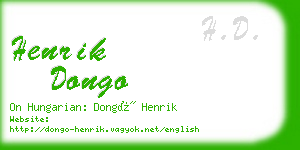 henrik dongo business card